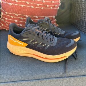 Salomon Spectur Athletic Shoes Navy & Tangerine Size 8.5 Euro 40 & 2/3